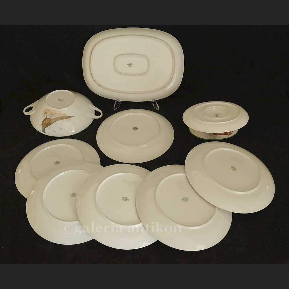 Serwis myśliwski obiadowy Krautheim Selb Bavaria komplet do dziczyzny 