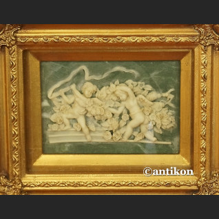 Relief alabastrowy Aniołki alabaster obraz z aniołami Relief alabastrowy Aniołki alabaster obraz z aniołami