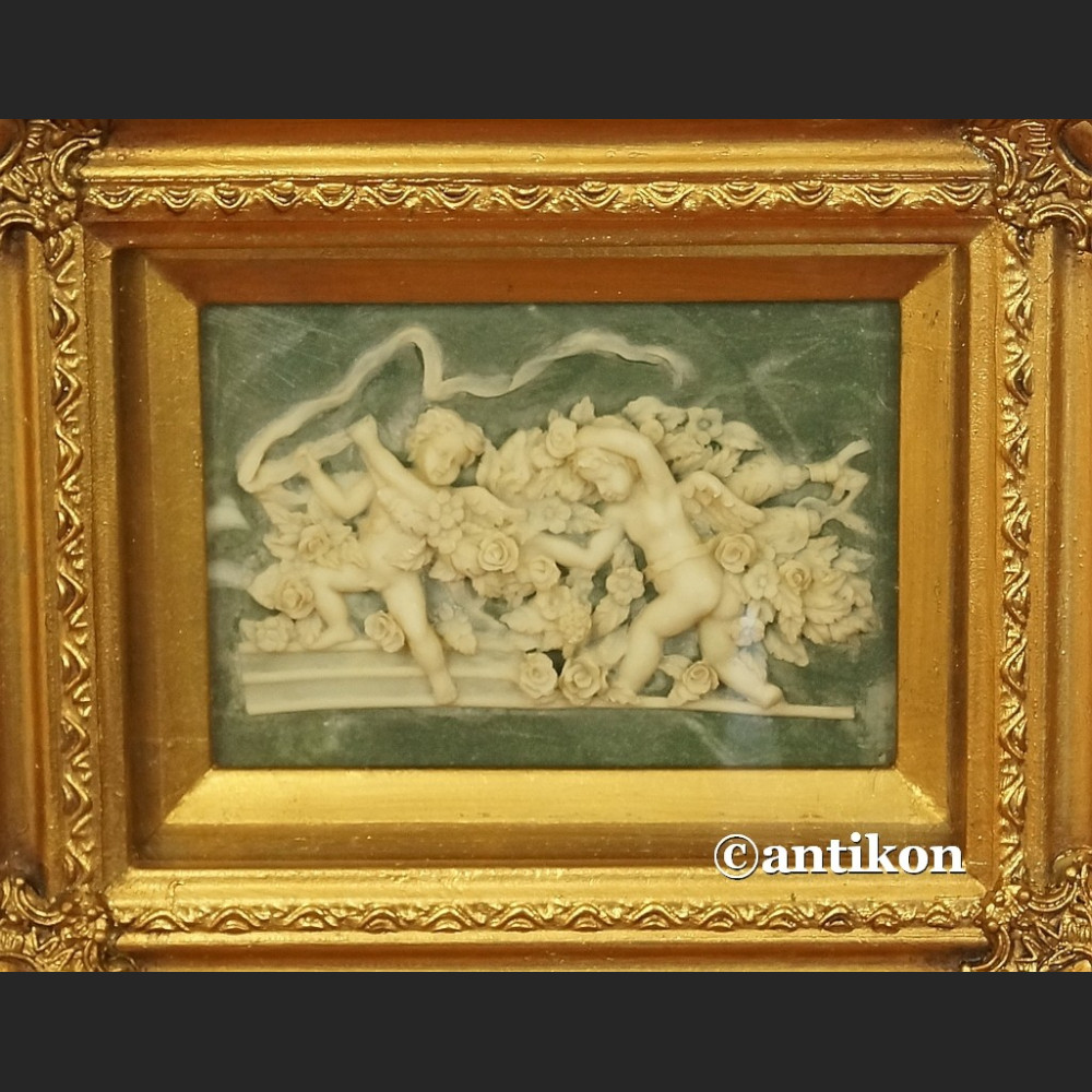 Relief alabastrowy Aniołki alabaster obraz z aniołami Relief alabastrowy Aniołki alabaster obraz z aniołami