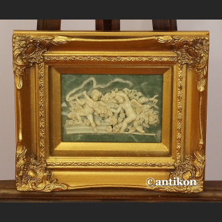 Relief  alabastrowy Aniołki alabaster obraz z aniołami 