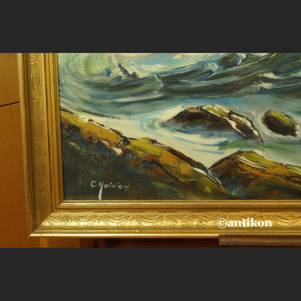 Obraz morze marynistyczny pejzaż Widok z groty 