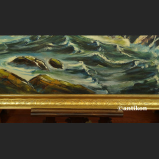 Obraz morze marynistyczny pejzaż Widok z groty 