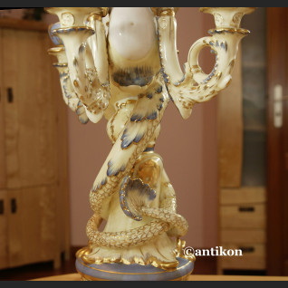 Świecznik z pięknej porcelany jak Sevres ogromny Świecznik z pięknej porcelany jak Sevres ogromny