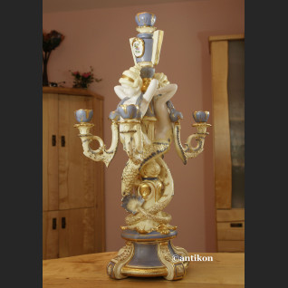 Świecznik z pięknej porcelany jak Sevres ogromny