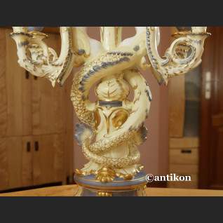 Świecznik z pięknej porcelany jak Sevres ogromny Świecznik z pięknej porcelany jak Sevres ogromny