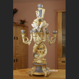 Świecznik z pięknej porcelany jak Sevres ogromny Świecznik z pięknej porcelany jak Sevres ogromny