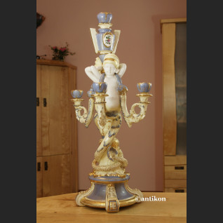 Świecznik z pięknej porcelany jak Sevres ogromny Świecznik z pięknej porcelany jak Sevres ogromny