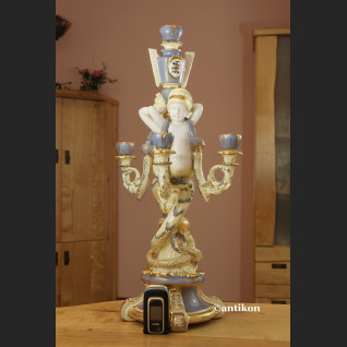 Świecznik z pięknej porcelany jak Sevres ogromny Świecznik z pięknej porcelany jak Sevres ogromny