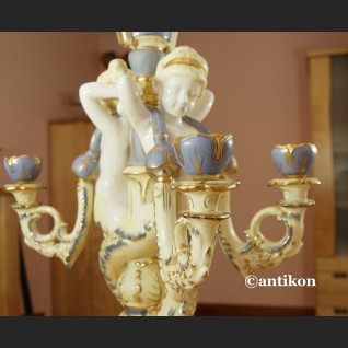 Świecznik z pięknej porcelany jak Sevres ogromny Świecznik z pięknej porcelany jak Sevres ogromny