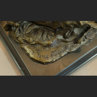 Dzik duża rzeźba brąz prezent dla myśliwego