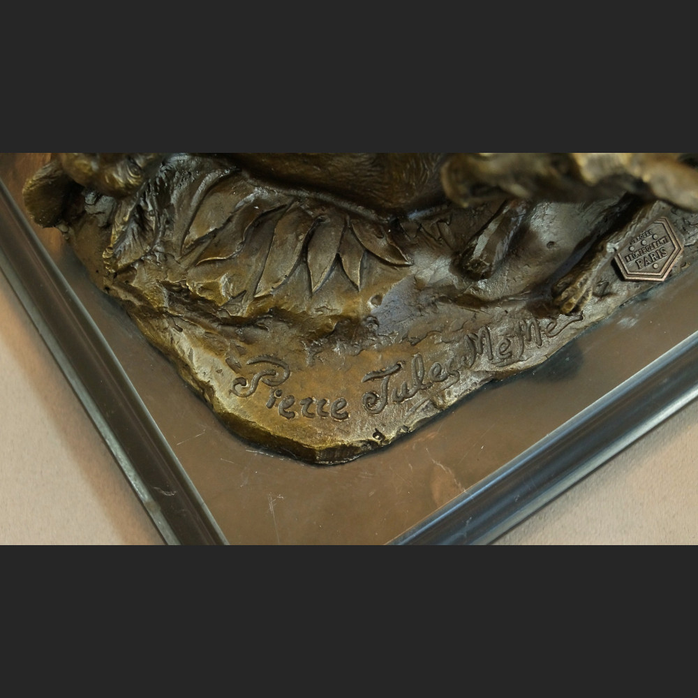 Dzik duża rzeźba brąz prezent dla myśliwego