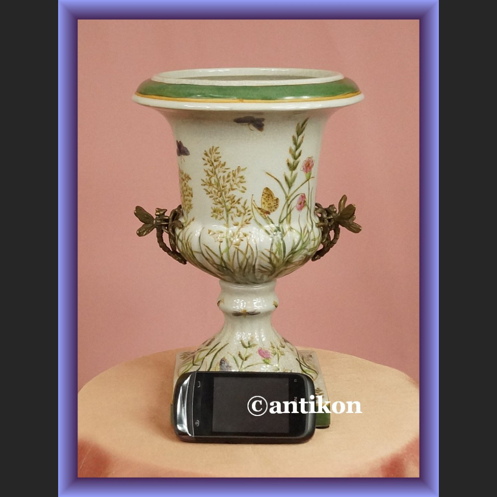 Donica porcelanowa z ważkami żardiniera do kwiatów  Donica porcelanowa z ważkami żardiniera do kwiatów