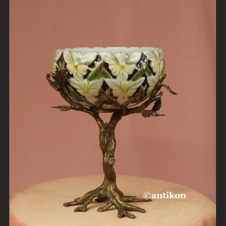 Patera porcelanowa drzewko porcelana z brązem 