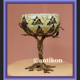 Patera porcelanowa drzewko porcelana z brązem Patera porcelanowa drzewko porcelana z brązem