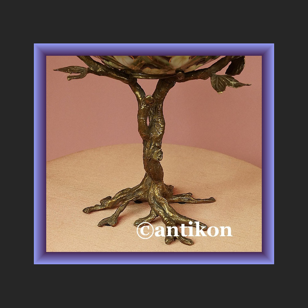 Patera porcelanowa drzewko porcelana z brązem Patera porcelanowa drzewko porcelana z brązem