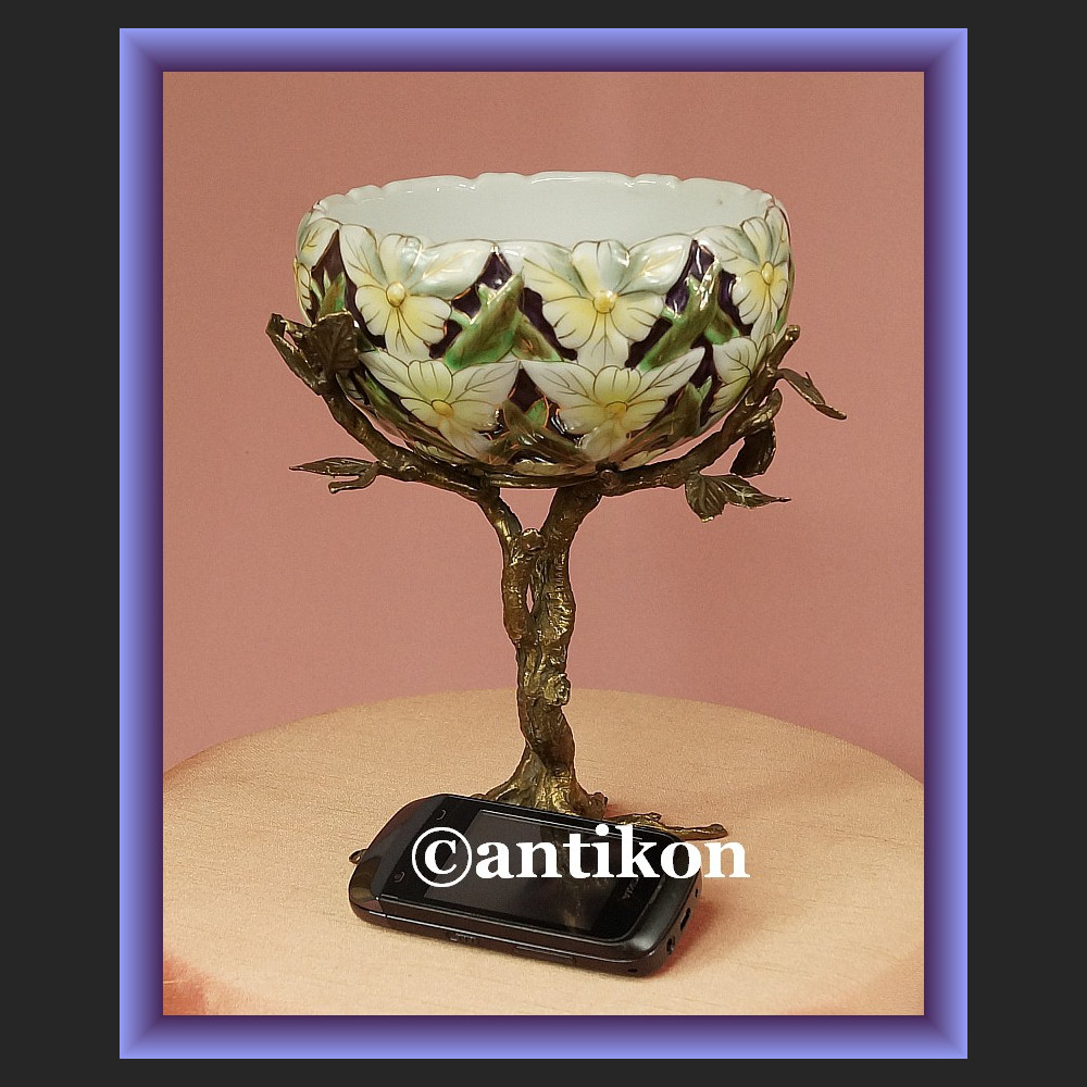 Patera porcelanowa drzewko porcelana z brązem Patera porcelanowa drzewko porcelana z brązem