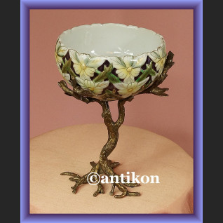 Patera porcelanowa drzewko porcelana z brązem Patera porcelanowa drzewko porcelana z brązem