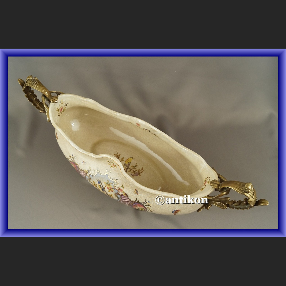 Patera porcelanowa na prezent ślubny porcelana z brązem  Patera porcelanowa na prezent ślubny porcelana z brązem