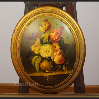 Obraz bukiet kwiatów  miniatura w owalu 