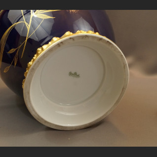Wazon Rosenthal z pokrywą kobaltowy granat w kwiaty Wazon Rosenthal z pokrywą kobaltowy granat w kwiaty