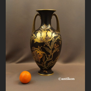 Wazony Rosenthal  czarny mat złocenia wielki pałacowy