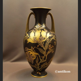 Wazony Rosenthal  czarny mat złocenia wielki pałacowy