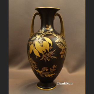 Wazony Rosenthal  czarny mat złocenia wielki pałacowy