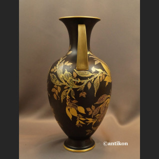 Wazony Rosenthal  czarny mat złocenia wielki pałacowy