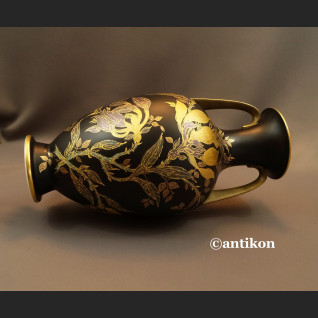 Wazony Rosenthal  czarny mat złocenia wielki pałacowy