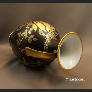 Wazony Rosenthal  czarny mat złocenia wielki pałacowy