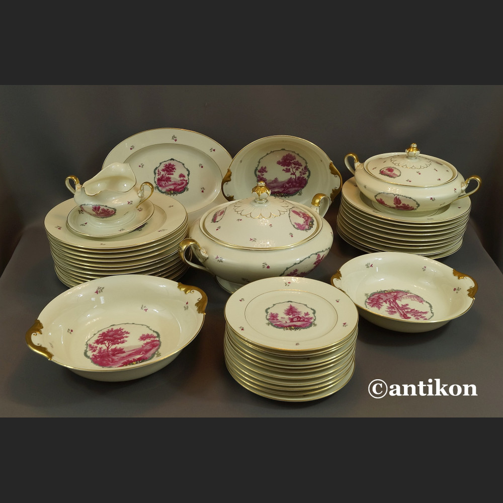 Serwis Rosenthal Ivory 12 osobowy obiadowy ze scenkami Unkat 