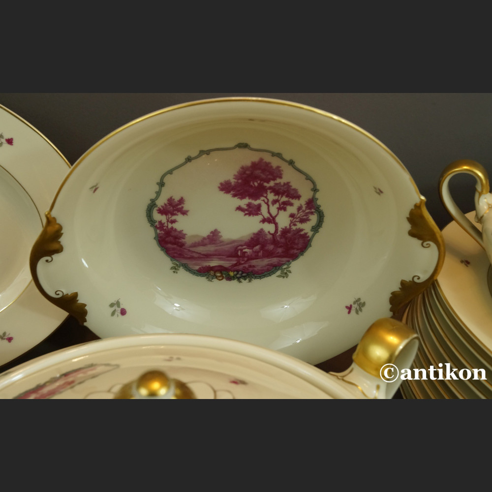 Serwis Rosenthal Ivory 12 osobowy obiadowy ze scenkami Unkat 