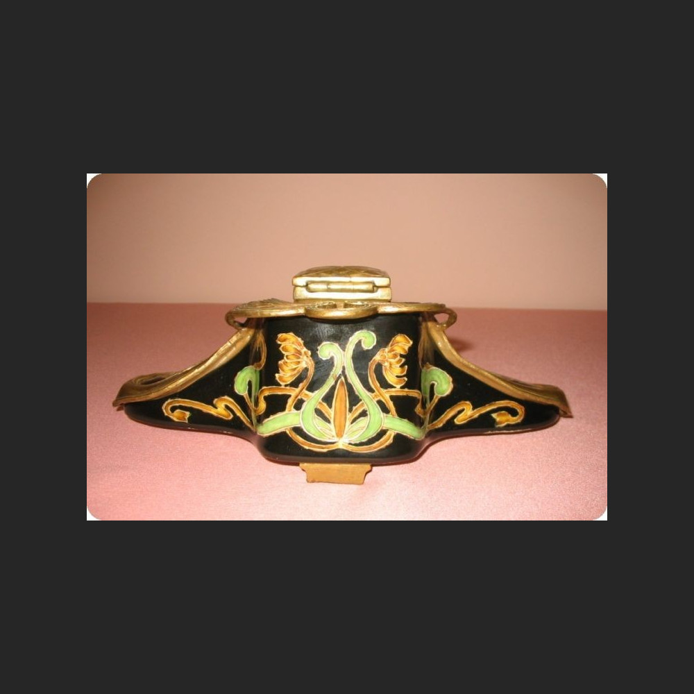 Przepiękny secesyjny kałamarz