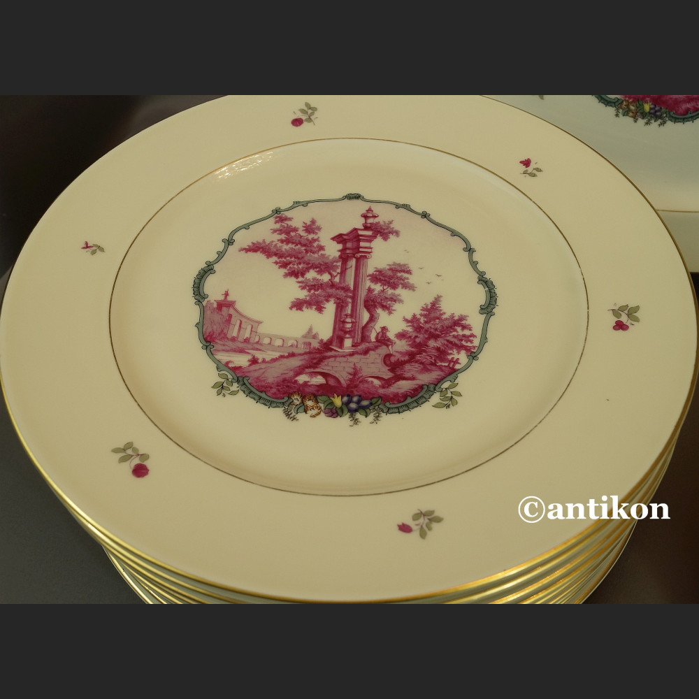 Serwis Rosenthal Ivory 12 osobowy obiadowy ze scenkami Unkat 