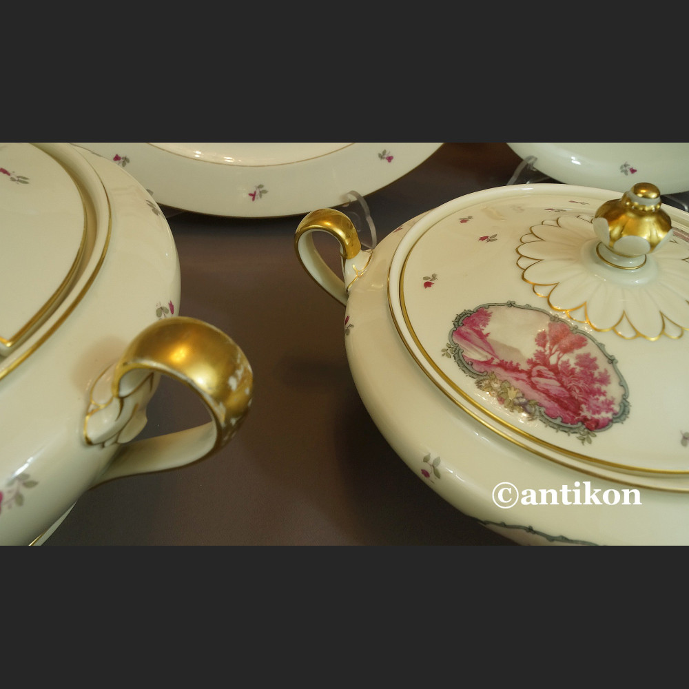 Serwis Rosenthal Ivory 12 osobowy obiadowy ze scenkami Unkat 