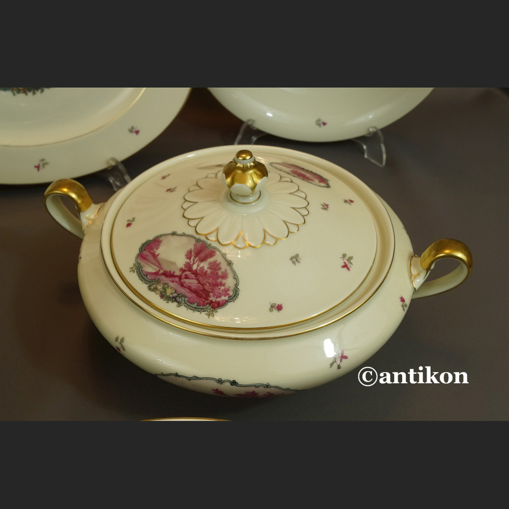 Serwis Rosenthal Ivory 12 osobowy obiadowy ze scenkami Unkat 