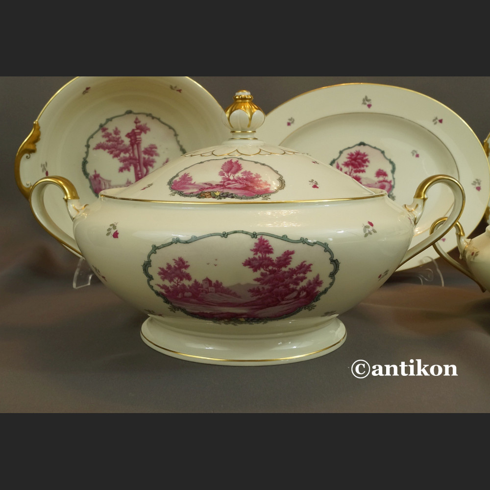 Serwis Rosenthal Ivory 12 osobowy obiadowy ze scenkami Unkat 