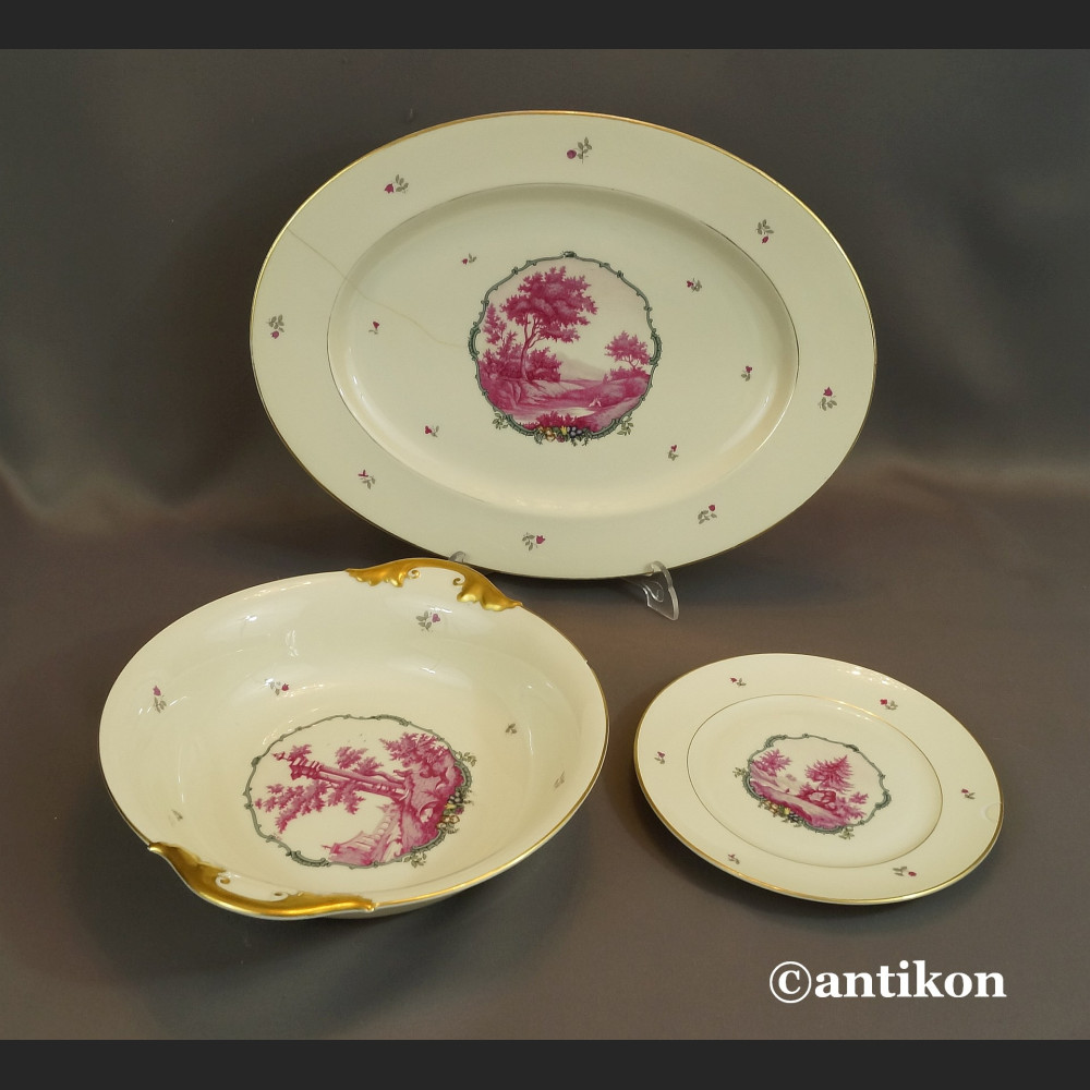 Serwis Rosenthal Ivory 12 osobowy obiadowy ze scenkami Unkat 