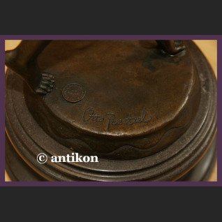 DUŻA RZEŹBA ART DECO UROCZA TANCERKA BRĄZ SYGNOWANA