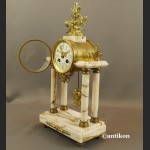 Zegar kominkowy stary francuski marmurowy
