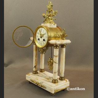 Zegar kominkowy stary francuski marmurowy Zegar kominkowy stary francuski marmurowy