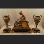 Zegar kominkowy antyk Francja XIX wiek