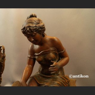 Zegar kominkowy antyk  Francja 1900r 