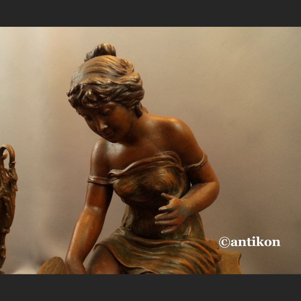 Zegar kominkowy antyk  Francja 1900r 