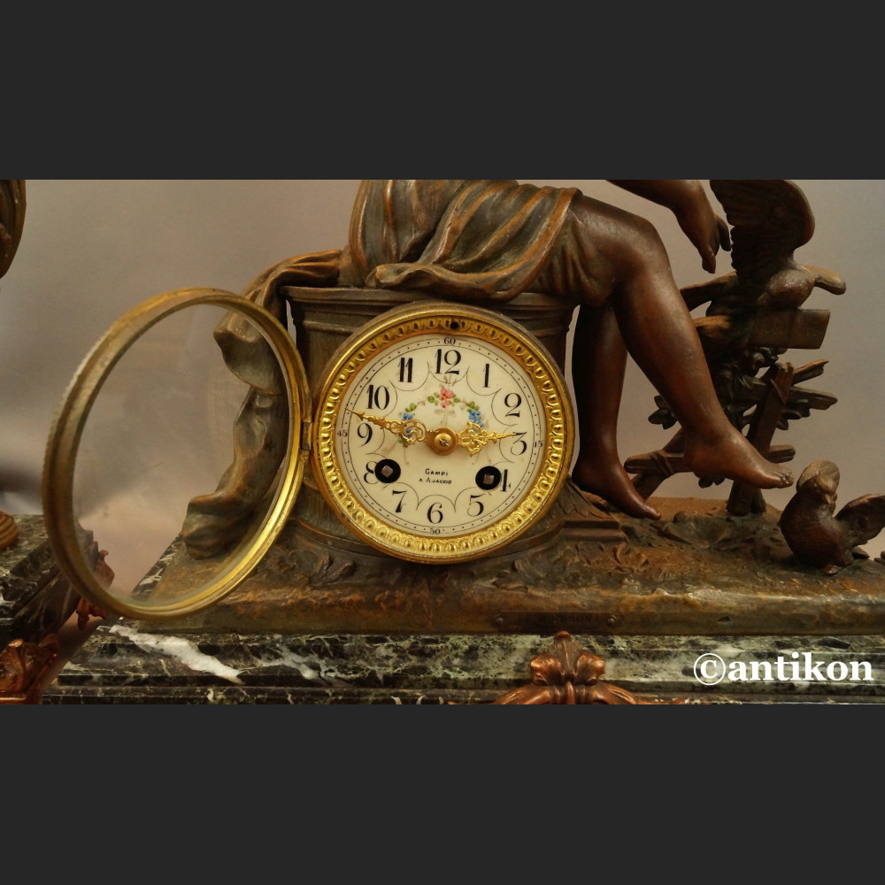 Zegar kominkowy antyk  Francja 1900r 