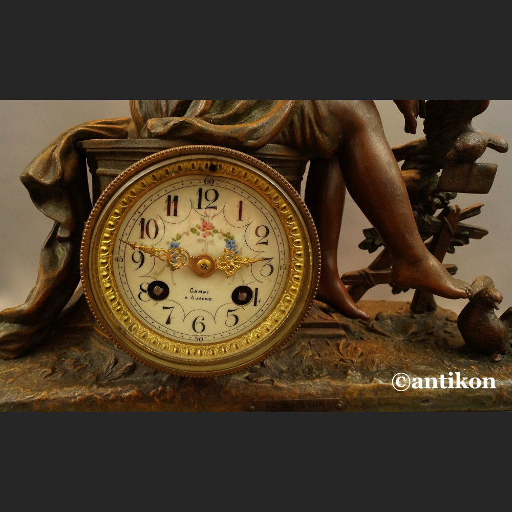 Zegar kominkowy antyk  Francja 1900r 