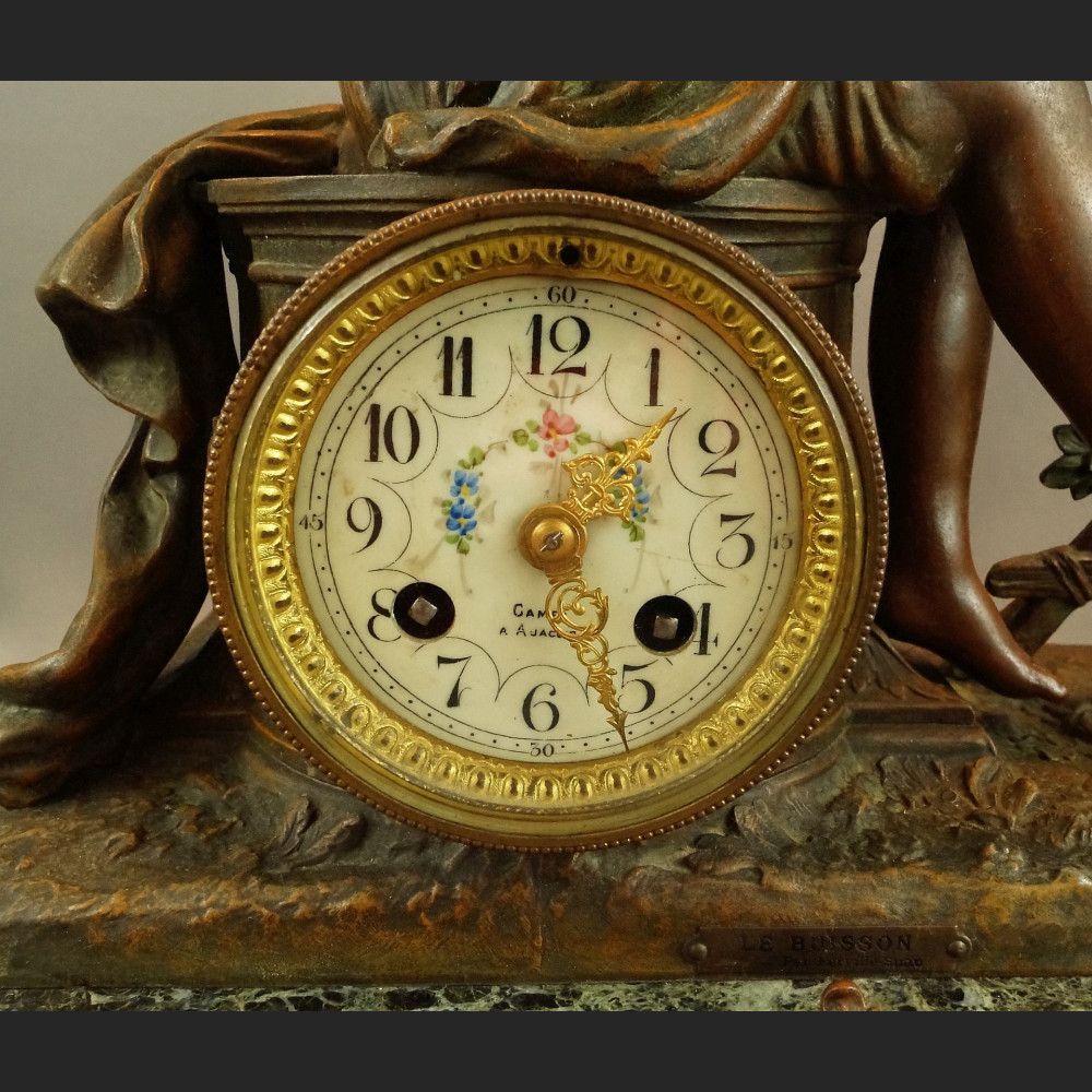 Zegar kominkowy antyk  Francja 1900r 