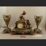 Zegar kominkowy antyk Francja XIX wiek