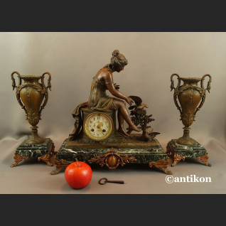 Zegar kominkowy antyk  Francja 1900r 