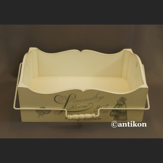 Pojemnik do pralni łazienki Loundry Room drewniany vintage 